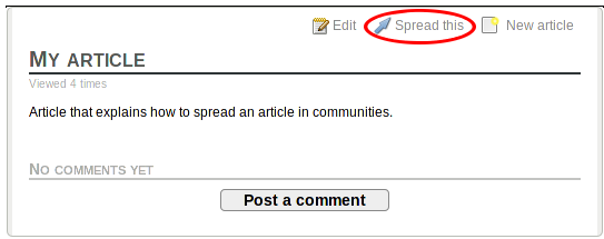 Spread article Spread article