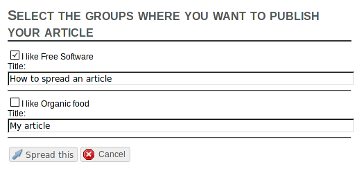 Choose the communities Choose the communities