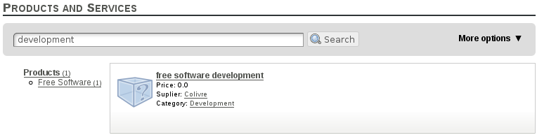 Products search results with example Products search results with example